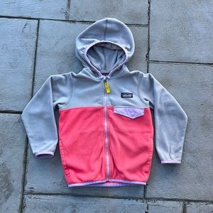 Pink and Grey Micro D® Snap-T® Fleece Jacket